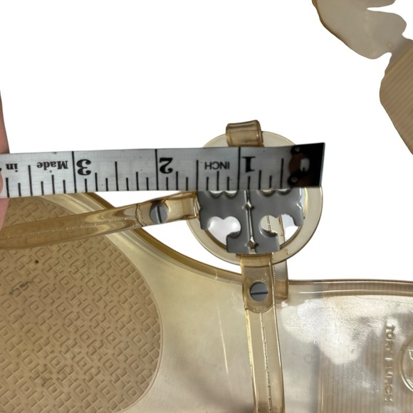 Tory Burch Mini Miller Jelly Thong Sandal Gray Women Size 9 like new. - Picture 11 of 11